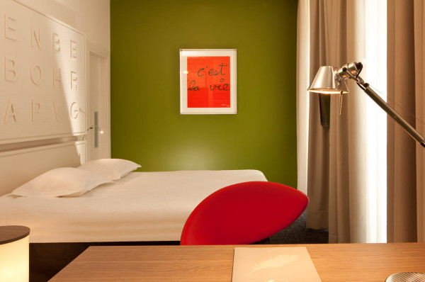 Photo d'une chambre design de l'hôtel Gutenberg 3* à Strasbourg