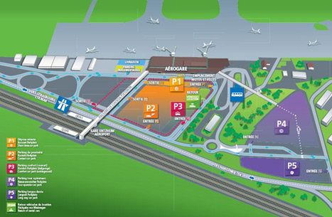 Accès facile à tous les parkings de l'aéroport de Strasbourg